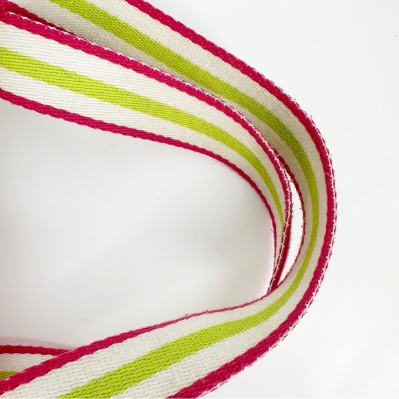 Lilly Pulitzer Vintage Pink/Lime Green Floral Flipflop Print Canvas Tote Bag - Picture 9 of 12